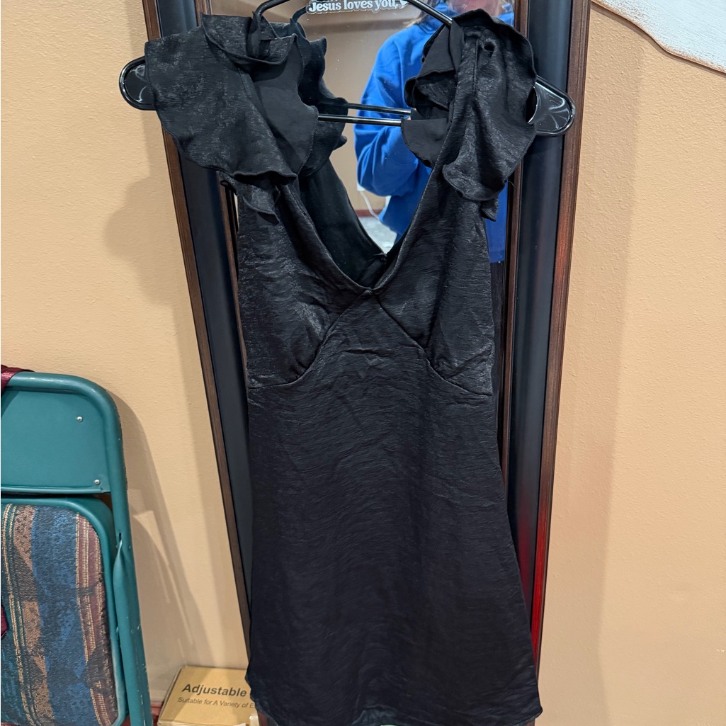 Alter’d State Elegant Black Ruffled Dress
